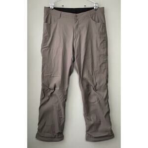 Eddie Bauer Mens Size 36X30 Gray Nylon Fleece Lined Pants Actual 38X29 Gorpcore